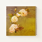 ロマンチックなヴィンテージバラ ノートブック (裏面)