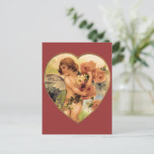 ロマンチックなヴィンテージバレンタイン シーズンポストカード (スタンド正面)