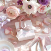 ロマンチックなヴィンテージピンクブライダルシャワーお気に入り フェイバーボックス