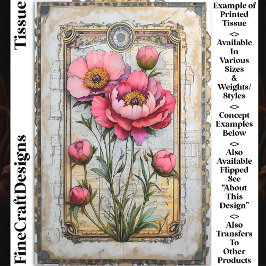 ロマンチックなヴィンテージピンクペニーDA1Rデコページ 薄葉紙