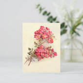 ロマンチックなヴィンテージピンクローズ ポストカード (スタンド正面)