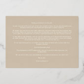 ロマンチックなヴィンテージフォトアルバムスクラップブック効果 箔招待状 (裏面)