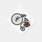 ロマンチックなヴィンテージフラワーズバイク –  スタンダードカクテルナプキン (角)