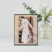 ロマンチックなヴィンテージフランスのスタイルはがき ポストカード (スタンド正面)