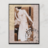 ロマンチックなヴィンテージフランスのスタイルはがき ポストカード (正面)