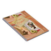 ロマンチックなヴィンテージフローラスクラップブック ノートブック (右側)