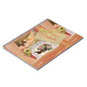 ロマンチックなヴィンテージフローラスクラップブック ノートブック (左側)