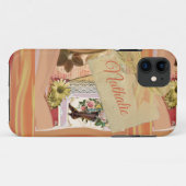 ロマンチックなヴィンテージフローラスクラップブック Case-Mate iPhoneケース (裏面(横))