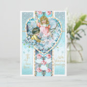 ロマンチックなヴィンテージフローラバレンタイン シーズンカード (スタンド正面)