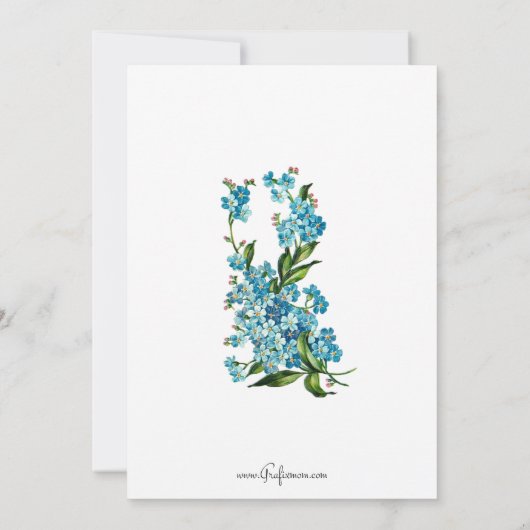 ロマンチックなヴィンテージフローラバレンタイン シーズンカード (裏面)