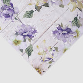 ロマンチックなヴィンテージレトロフラワーズオンバーンウッド 薄葉紙 (詳細)