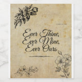 ロマンチックなヴィンテージワインラベル ワインラベル (シングルラベル)