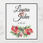 ロマンチックなヴィンテージ園 | 結婚s ワインラベル (シングルラベル)