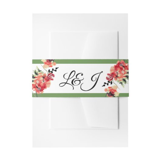 ロマンチックなヴィンテージ園 | 結婚s 招待状ベリーバンド (正面例)