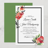 ロマンチックなヴィンテージ園 | 結婚s 招待状 (正面/裏面)