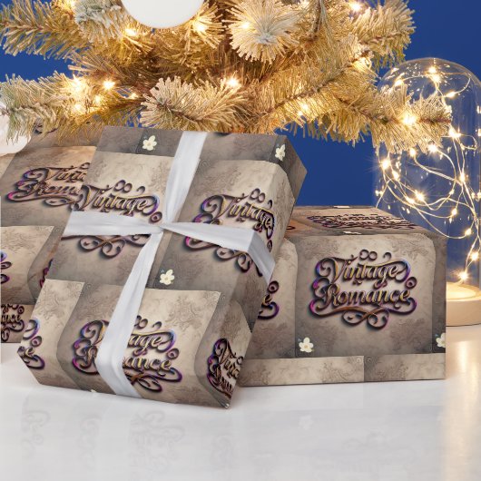 「ロマンチックなヴィンテージ夜」 ラッピングペーパー (クリスマス)