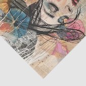 ロマンチックなヴィンテージ女性のデコペ 薄葉紙 (詳細)