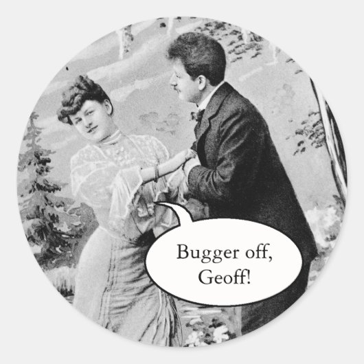 ロマンチックなヴィンテージ好きのボート ラウンドシール (正面)