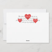 ロマンチックなヴィンテージ心のこもった恋人詩形見 シーズンカード (裏面)