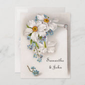 ロマンチックなヴィンテージ日付の保存 案内ポストカード (正面/裏面)