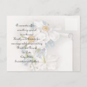 ロマンチックなヴィンテージ日付の保存 案内ポストカード (裏面)