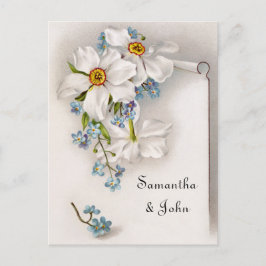 ロマンチックなヴィンテージ日付の保存 案内ポストカード