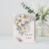 ロマンチックなヴィンテージ日付の保存 案内ポストカード (スタンド正面)