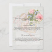 ロマンチックなヴィンテージ春の花の結婚式の案内 招待状 (正面)