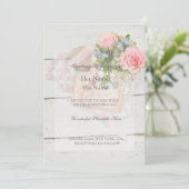 ロマンチックなヴィンテージ春花結婚編集可能 招待状 (スタンド正面)