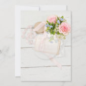 ロマンチックなヴィンテージ春花結婚編集可能 招待状 (裏面)