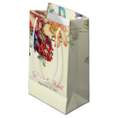 ロマンチックなヴィンテージ結婚フローラの歓迎抱き枕 スモールペーパーバッグ (正面アングル)