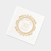 ロマンチックなヴィンテージ結婚60周年 箔ナプキン (左)