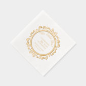 ロマンチックなヴィンテージ結婚60周年 箔ナプキン (右)