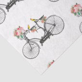 ロマンチックなヴィンテージ自転車の花と鳥 薄葉紙 (詳細)