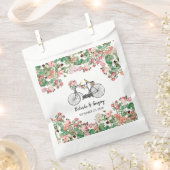 ロマンチックなヴィンテージ自転車の花結婚と鳥 フェイバーバッグ (クリップ留めされた状態)