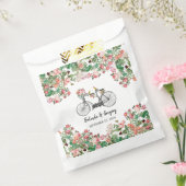 ロマンチックなヴィンテージ自転車の花結婚と鳥 フェイバーバッグ (封をした状態)