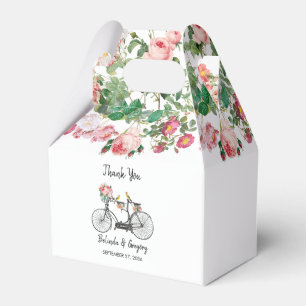 ロマンチックなヴィンテージ自転車の花結婚と鳥 フェイバーボックス