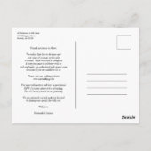 ロマンチックなヴィンテージ自転車カスタムウェディングカップルの写真 ポストカード (裏面)