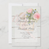 ロマンチックなヴィンテージ花編集可能ブライダルシャワー 招待状 (正面)
