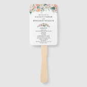 ロマンチックなヴィンテージ赤面花結婚式 プログラムファン ハンドファン (正面)