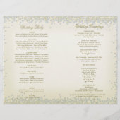 ロマンチックなヴィンテージ金ゴールドとシルバーグリッター紙吹雪 (裏面)