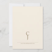 ロマンチックなヴィンテージ金ゴールド結婚モノグラムのダンス 招待状 (裏面)