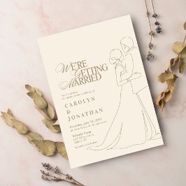 ロマンチックなヴィンテージ金ゴールド結婚モノグラムのダンス 招待状