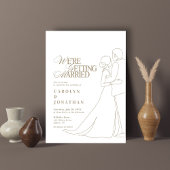 ロマンチックなヴィンテージ金ゴールド結婚モノグラムのダンス 招待状