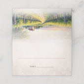 ロマンチックなヴィン素朴ヤ結婚ード プレイスカード (外部開封)