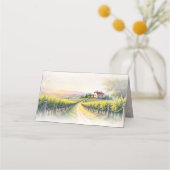 ロマンチックなヴィン素朴ヤ結婚ード プレイスカード (裏面)