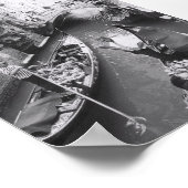 ロマンチックなヴェネツィアイタリアのゴンドラカナルライド ポスター (角)