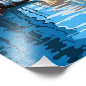 ロマンチックなヴェネツィア運河:ゴンドラとブルースカイ フォトプリント (角)