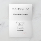 ロマンチックな二か国語の挨拶状 シーズンカード (内部)