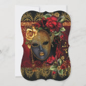 ロマンチックな仮装スイート16パーティー招待状 招待状 (裏面)